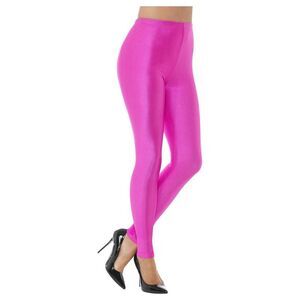 Smiffys Womens/Ladies 80s Disco Spandex Leggings / Neon Pink